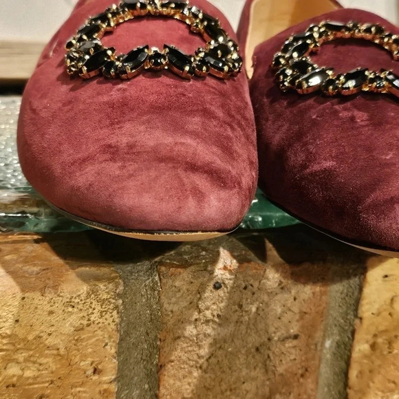 Karl Lagerfeld Paris Noor Suede Loafer Flat w Jewel Rhinestone Wmns Sz 8.5 - Picture 7 of 17